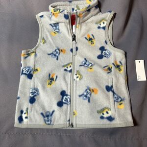 Disney Amazon Essentials Mickey Mouse & Friends Fleece Zip Up Vest Size 2T -152